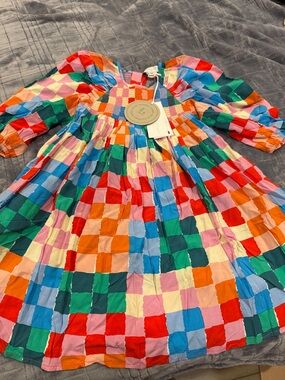 Stella McCartney Kids Multicolor Patchwork Check Dress